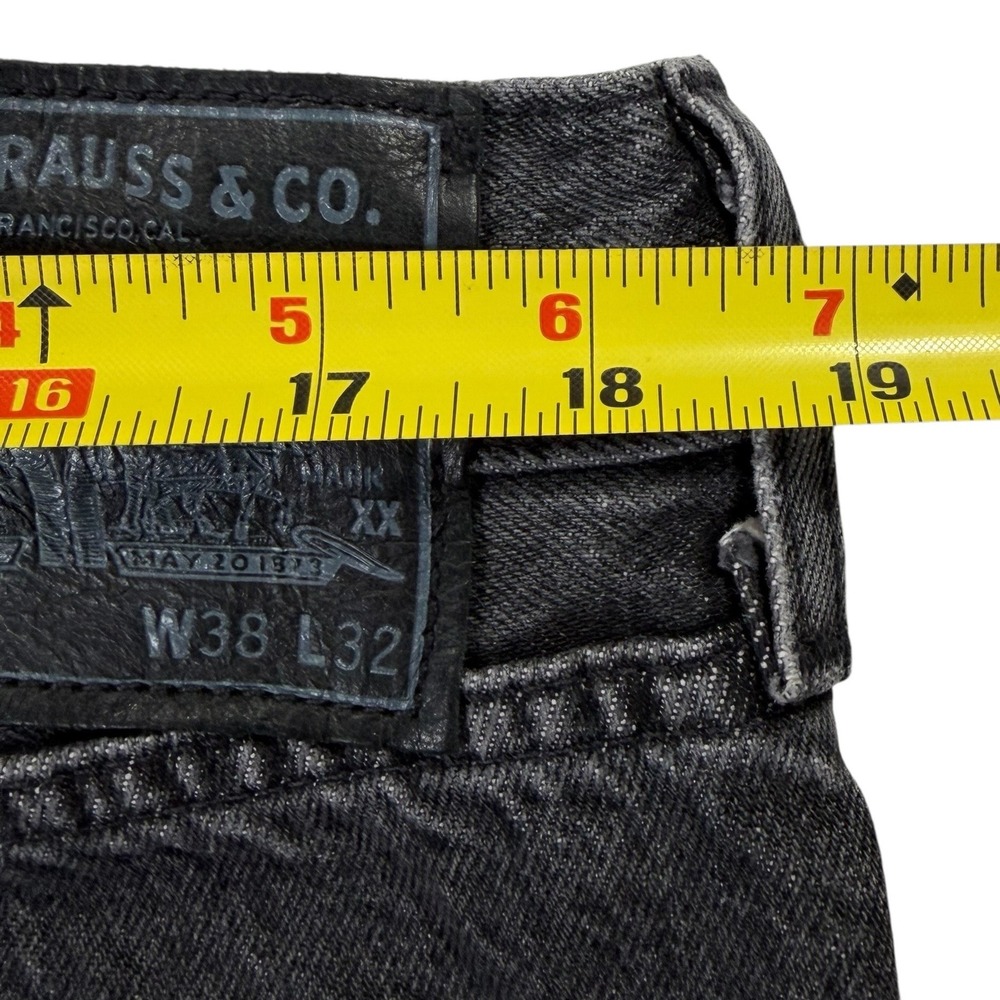 Levi's 501 Joggers Mens W38 L32 Black New With Imperfections Stretch Denim - Picture 8 of 13